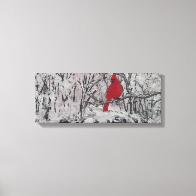 Impressão Em Tela Cardinal in Snow (Frente)