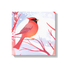Cardinal Vermelho | Bela Pintura em Aquarela