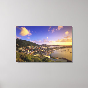 Impressão Em Tela Caribe, Índias Ocidentais Francesas, São Martinho.