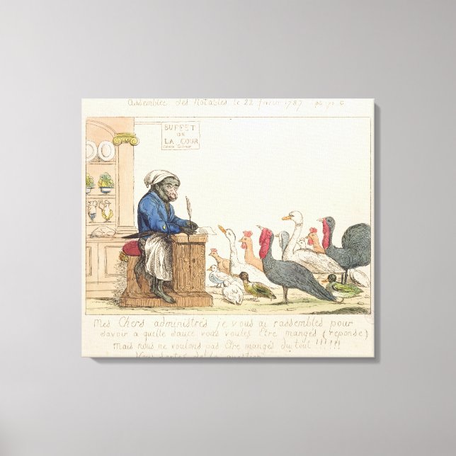 Impressão Em Tela Caricatura da Assembleia de Notáveis (Frente)