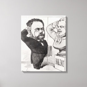 Impressão Em Tela Caricatura de Emile Zola