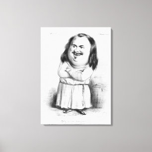 Impressão Em Tela Caricatura de Honore de Balzac
