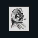 Impressão Em Tela Carneiro De Cabra<br><div class="desc">Animais e Natureza</div>