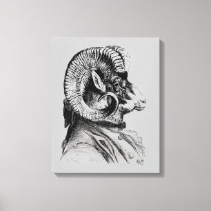 Impressão Em Tela Carneiro De Porte