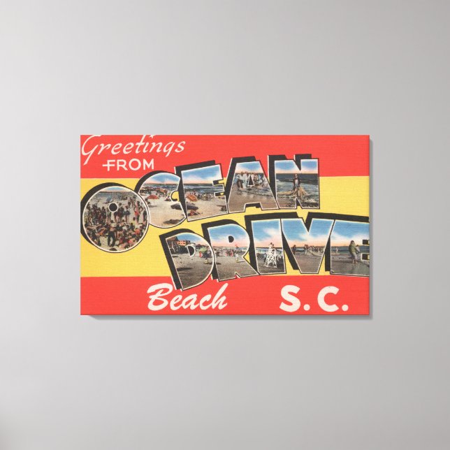 Impressão Em Tela Carolina do Sul - Ocean Drive Beach (Frente)