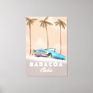 Impressão Em Tela Carro antigo de Baracoa Cuba