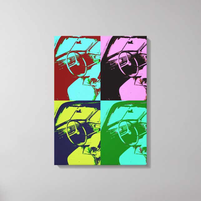 Impressão Em Tela Carro clássico (Frente)