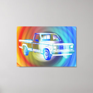 Impressão Em Tela Carro Clássico de pop Art