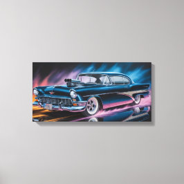 Impressão Em Tela Carro Clássico Musculoso 1956
