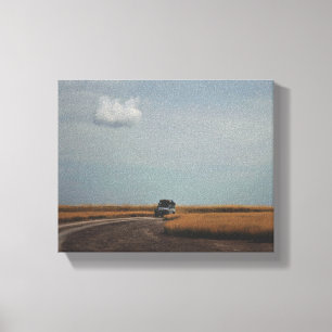 Impressão Em Tela Carro de latas de sal Makgadikgadi Africa