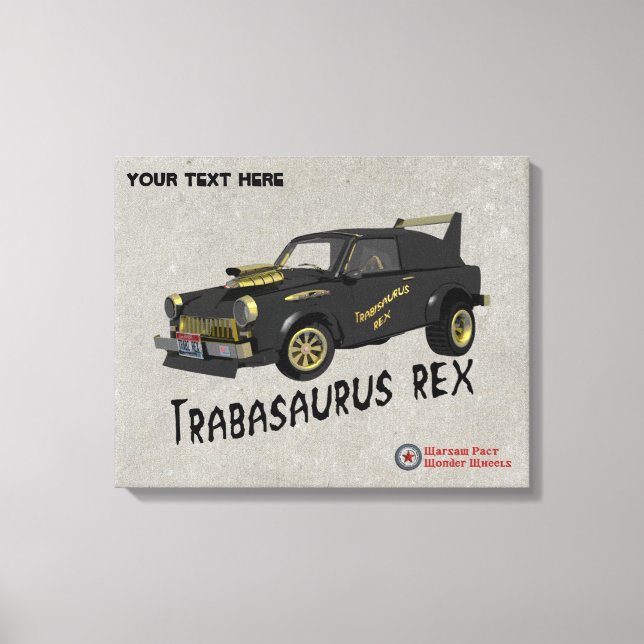 Impressão Em Tela Carro Trabant Alemão-Leste Personalizado (Frente)