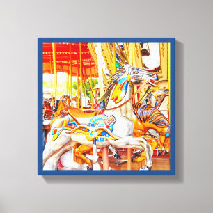 Impressão Em Tela Carrossel do carrossel do cavalo da pena