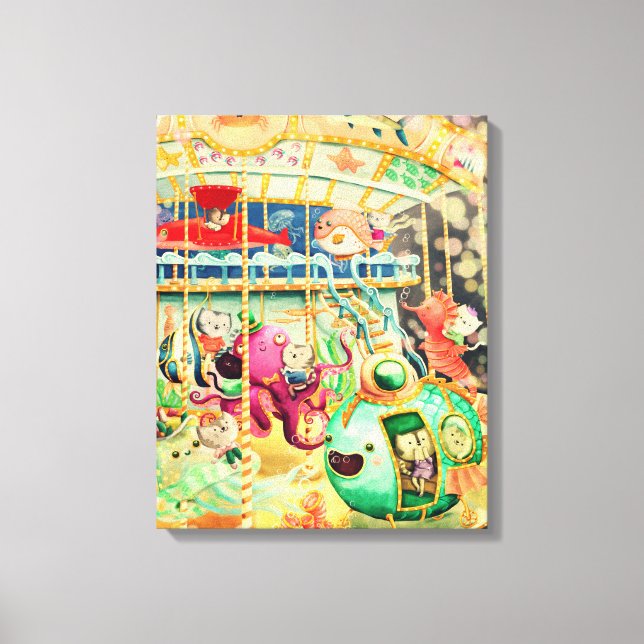 Impressão Em Tela Carrossel Náutico Mágico (Frente)