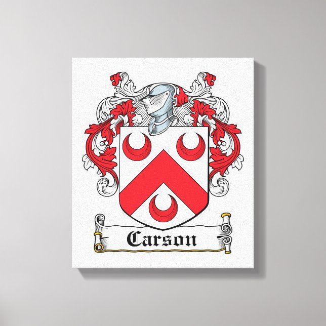 Impressão Em Tela Carson Family Crest (Frente)