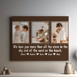 Impressão Em Tela Carta à Mãe Colagem Personalizada da Família<br><div class="desc">A "Carta à Mãe Personalizada Colagem Personalizada da Família Impressa" é um presente sincero e personalizável que é perfeito para qualquer pessoa que queira expressar seu amor e apreço pela mãe. Apresentando uma bela colagem fotográfica capturando momentos familiares queridos, esta canvas conta a história da jornada de sua família. O...</div>