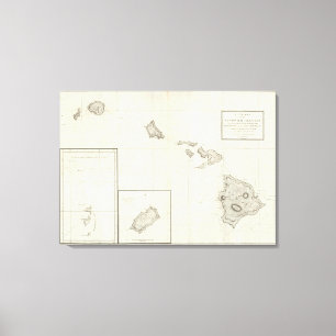 Impressão Em Tela Carta das ilhas de sanduíche