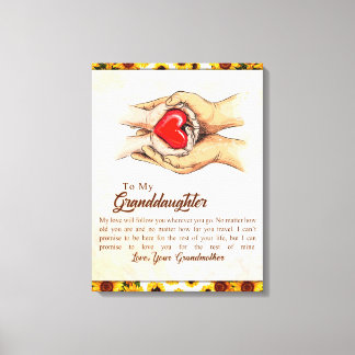 Impressão Em Tela Carta Personalizada À Minha neta,