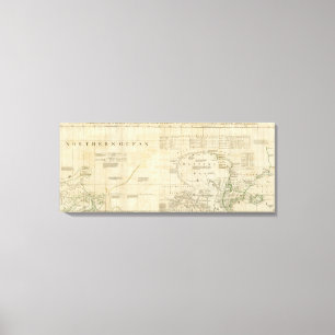 Impressão Em Tela Carta que contem a parte do mar gelado