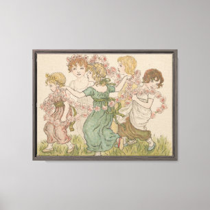 Impressão Em Tela Cartão Antigo do Dia dos Namorados, Kate Greenway,