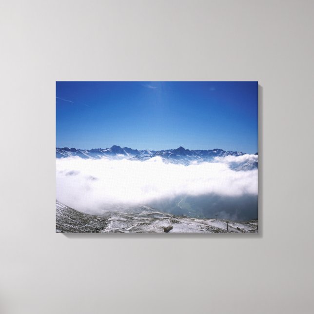 Impressão Em Tela Cartão de Férias de Suiça Snow Davos (Frente)