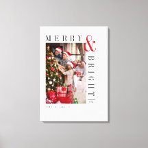 Cartão de Foto de Natal da Família Roteiro Moderno