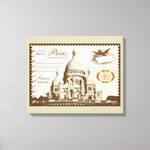 Impressão Em Tela Cartão postal não postal de Paris França