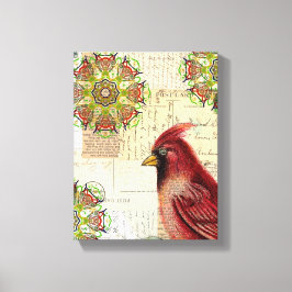 Impressão Em Tela Cartas antigas colididas e cardeal