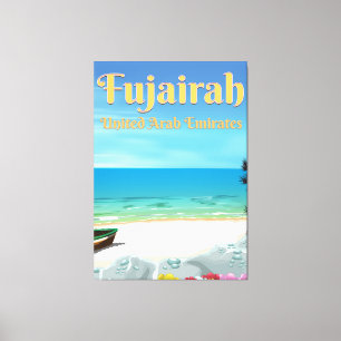 Impressão Em Tela cartaz da praia de Fujairah Emirados Árabes Unidos