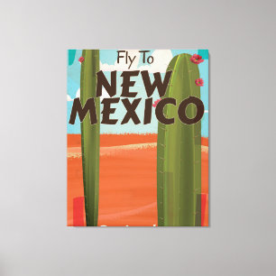 Impressão Em Tela Cartaz das viagens vintage de New mexico, EUA