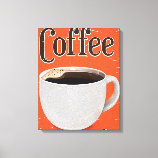 Impressão Em Tela Cartaz de Anúncio de Café Antigo (Frente)