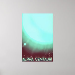 Impressão Em Tela Cartaz de arte espacial Alpha Centauri