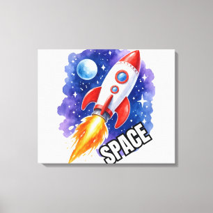 Impressão Em Tela Cartaz de Aventura Espacial Aventura Espera