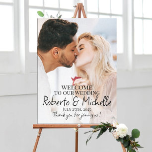 Impressão Em Tela Cartaz de boas-vindas do casamento fotográfico imp
