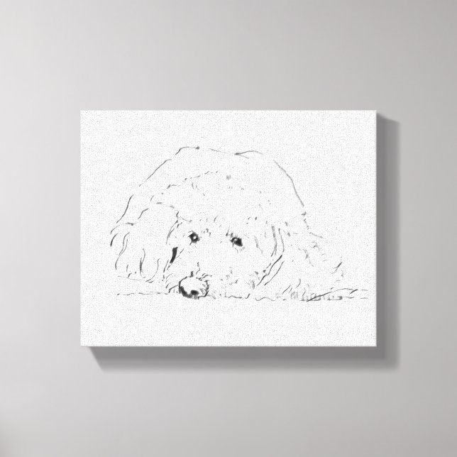Impressão Em Tela Cartaz de Cachorro Cockapoo, Ideias de Presentes p (Frente)