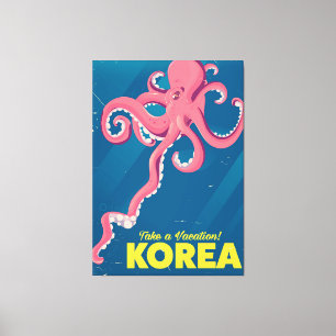 Impressão Em Tela Cartaz de férias na Coreia