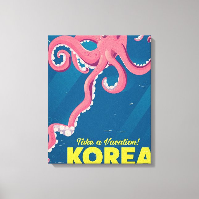 Impressão Em Tela Cartaz de férias na Coreia (Frente)