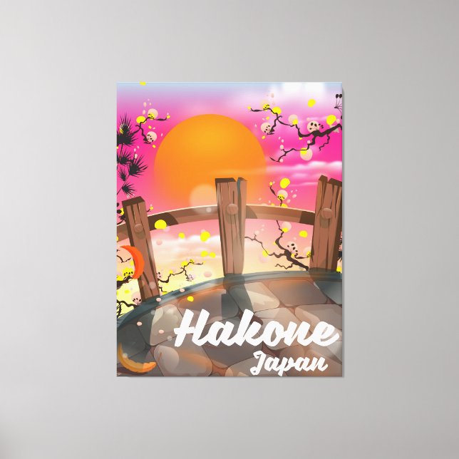 Impressão Em Tela Cartaz de flores de Hakone Japão. (Frente)