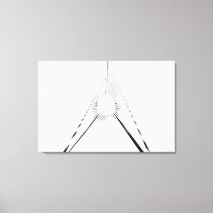 Impressão Em Tela Cartaz de Geometria de Túnel de Luz Abstrata