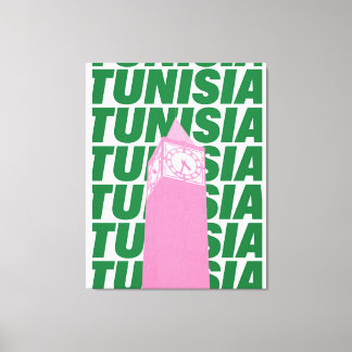 Impressão Em Tela Cartaz de Relógio Retro da Tunísia | Viagens Inspi