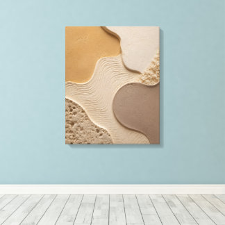Impressão Em Tela Cartaz de tela abstrata orgânica neutra