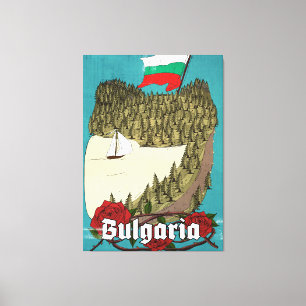 Impressão Em Tela Cartaz de Viagem Antigo da Bulgária