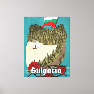 Impressão Em Tela Cartaz de Viagem Antigo da Bulgária