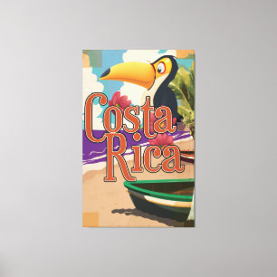 Impressão Em Tela cartaz de viagem antigo da Costa Rica
