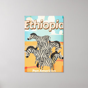 Impressão Em Tela Cartaz de Viagem Antigo da Etiópia