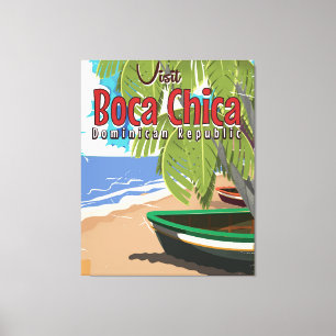 Impressão Em Tela cartaz de viagem antigo de Boca Chica