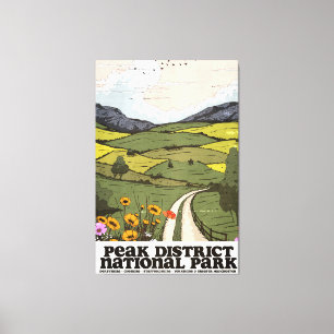 Impressão Em Tela Cartaz de Viagem Antigo do Parque Nacional Peak Di