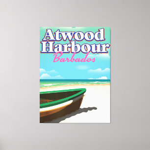Impressão Em Tela cartaz de viagem Atwood Harbour Bahamas