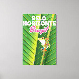 Impressão Em Tela cartaz de viagem Belo Horizonte, Brasil