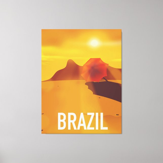 Impressão Em Tela cartaz de viagem Brasil (Frente)