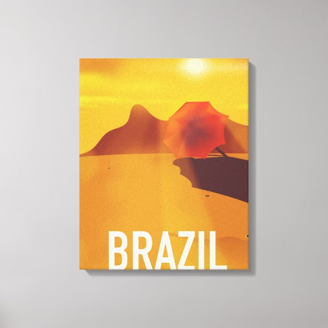 Impressão Em Tela cartaz de viagem Brasil (Frente)